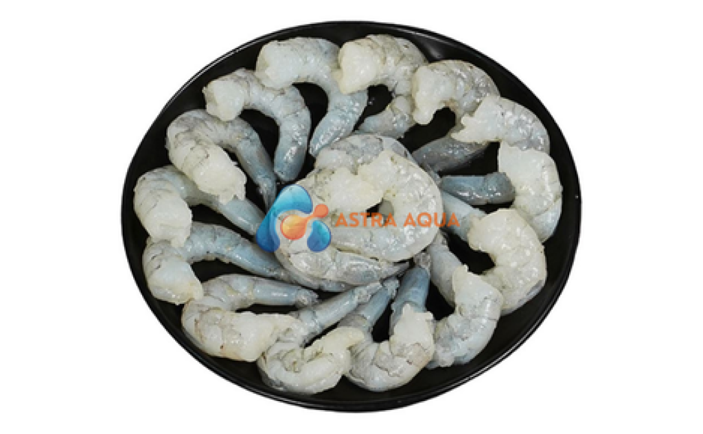 Tôm thẻ chân trắng lột vỏ, chưa bỏ chỉ đen 